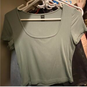 SHEIN Sage Green Short Sleeve Top